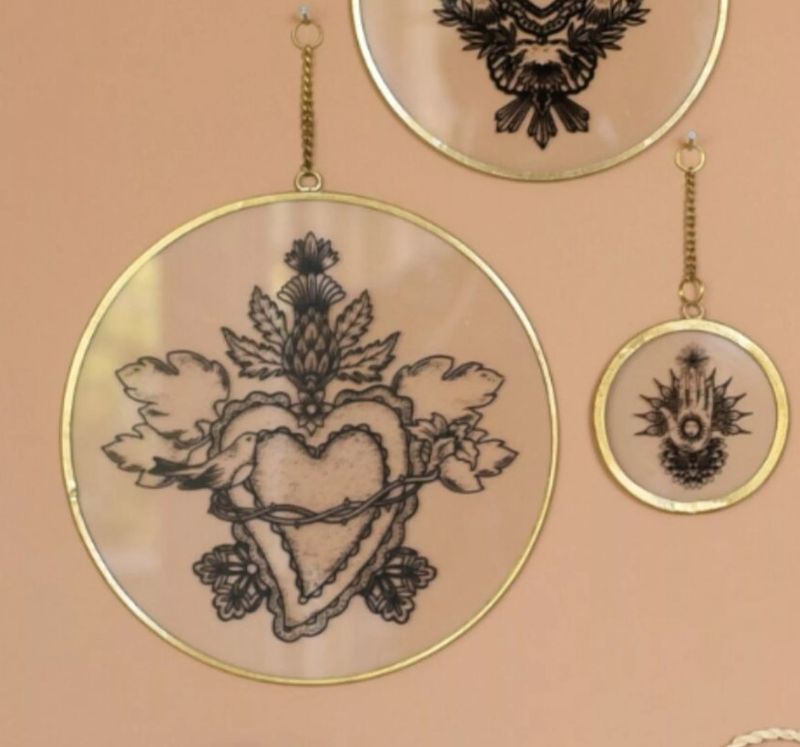 Cadre Ex Voto Coeur Enchaine 15 cm Cadre Ex Voto Coeur Enchaine 15 cm