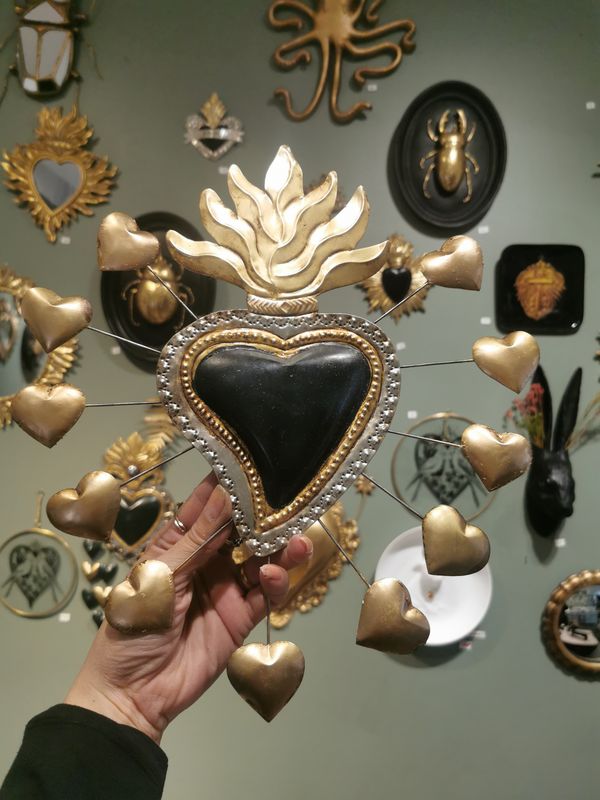 Ex Vot Coeur Sacre XXL Gallegos Dark Kaki et Or Ex Vot Coeur Sacre XXL Gallegos Dark Kaki et Or