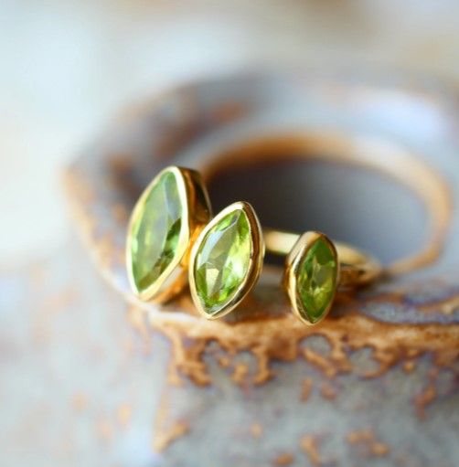 Bague Réglable Peridot
