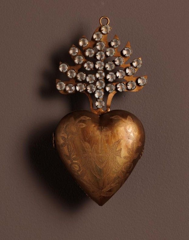 EX VOTO Coeur Sacré boite Or Vieilli EX VOTO Coeur Sacré boite Or Vieilli