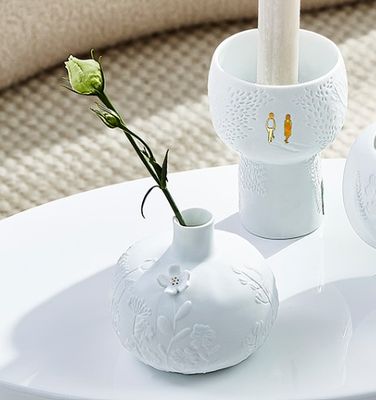 Vase Fleur en Porcelaine Mate