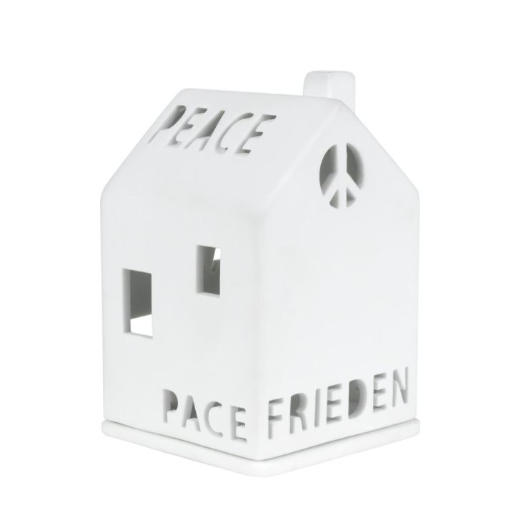 Maison Photophore en Porcelaine PEACE