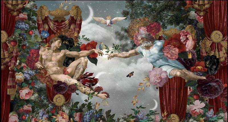 Tenture Creation d Adam 80x144cm  VOGLIO BENE