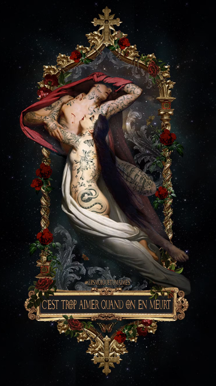 Tenture/Rideau Francesca et Paolo  80x144 VOGLIO BENE Precommande