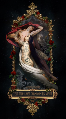 Tenture/Rideau Francesca et Paolo  80x144 VOGLIO BENE Precommande