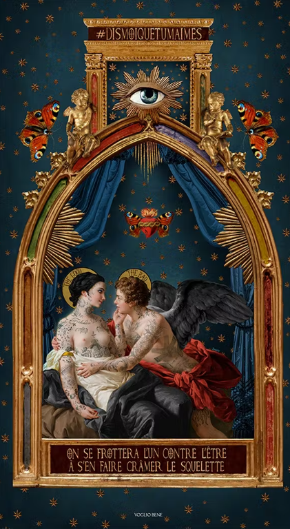 Tenture L un contre L etre 80x144 cm VOGLIO BENE