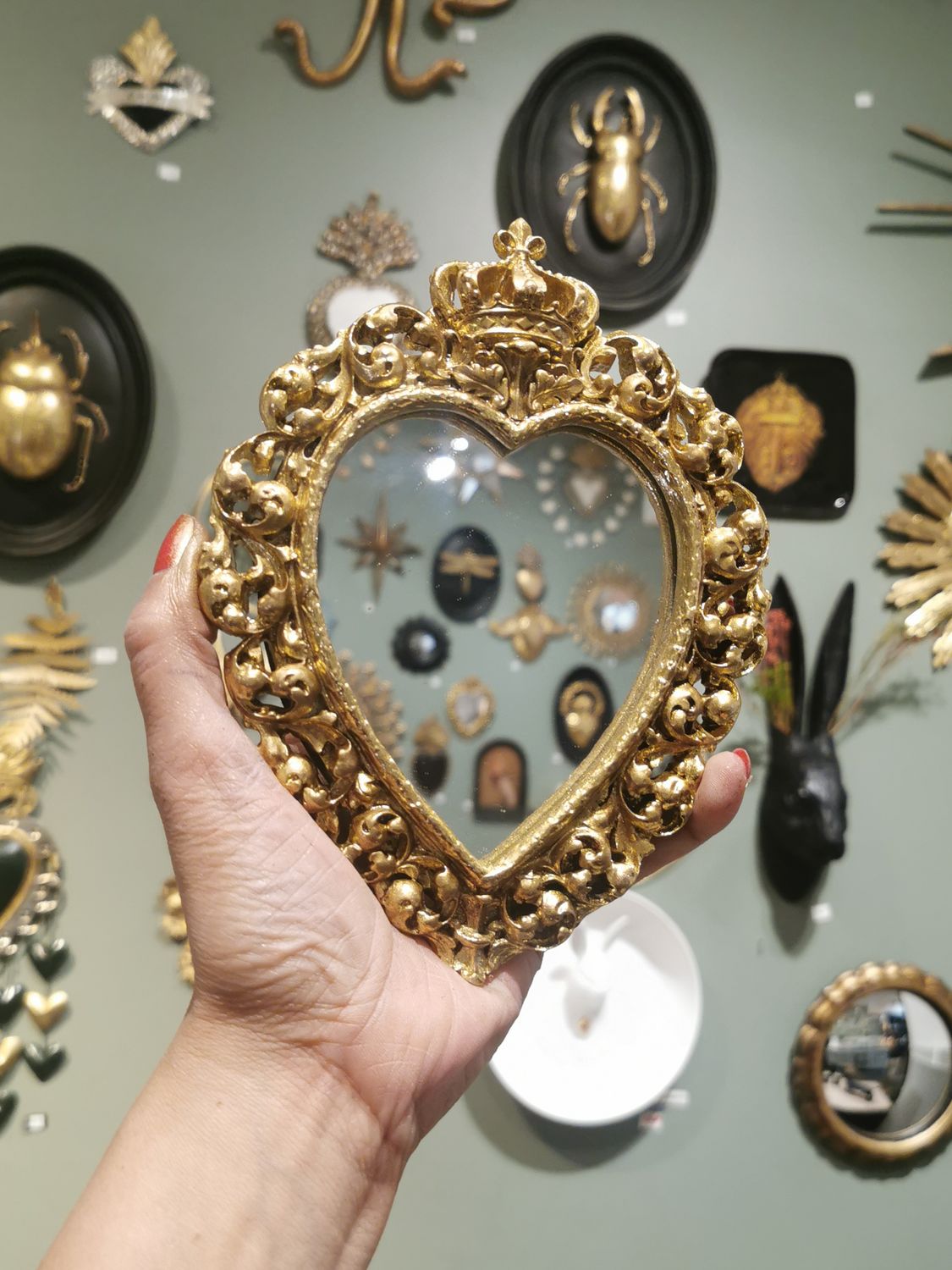 Petit Miroir Ex Voto Couronne