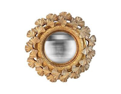 Miroir de Sorciere Convexe Gingko Or/Argent