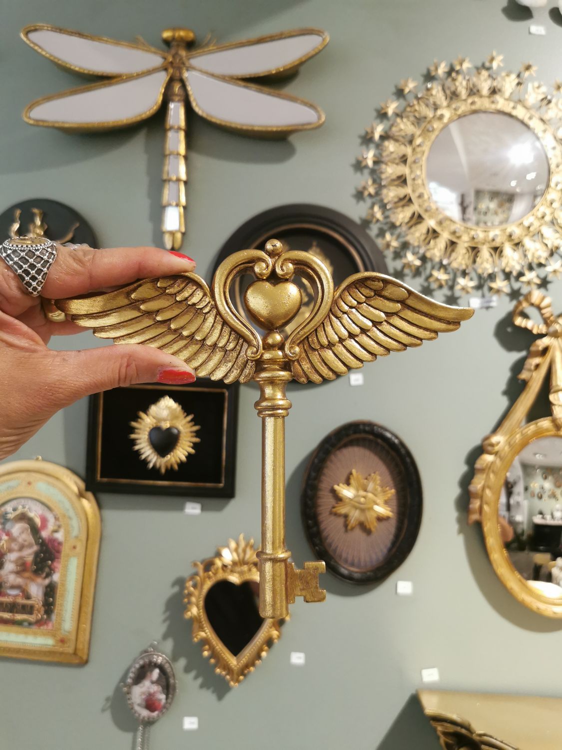 Cle avec des Ailes Love Deco Murale