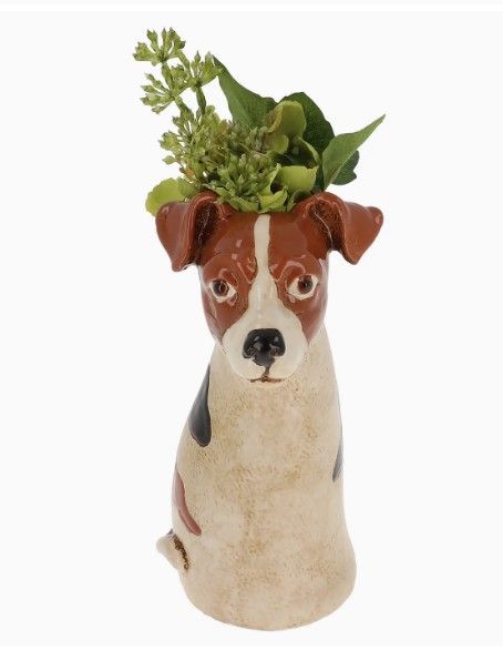 Vase / Pot Jack Russel Céramique