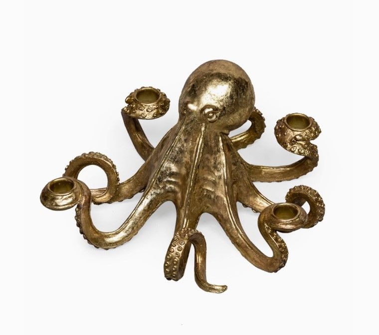 Bougeoir Chandelier Octopus Or