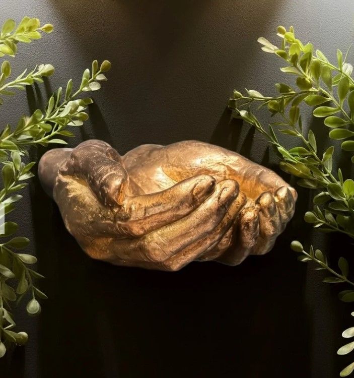 Coupelle Murale Mains Or