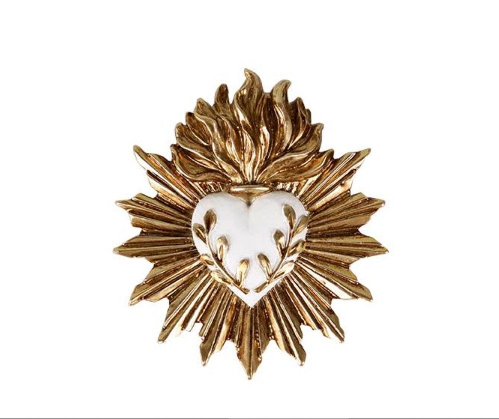 Petit Ex Voto Rayon Blanc Feuilles