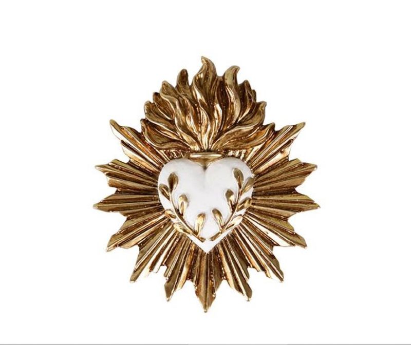 Petit Ex Voto Rayon Blanc Feuilles