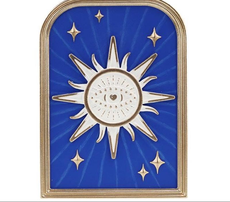 Plaque Murale Bleue Soleil