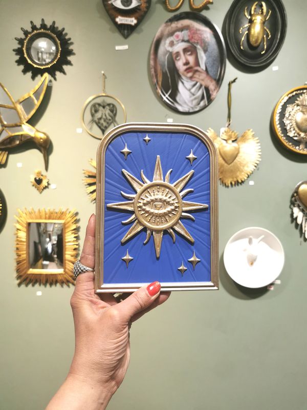 Plaque Murale Tarot Bleue Soleil