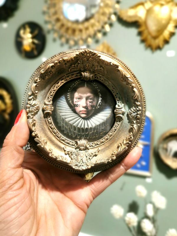 Petit Cadre Rond My Body My Choice Or Sauge