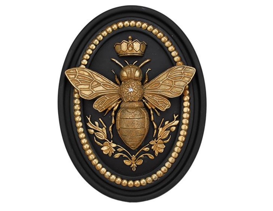 Plaque Murale Abeille Or
