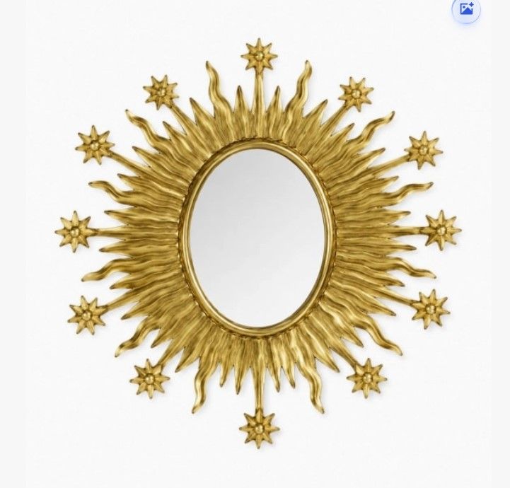 Miroir Ex Voto Ovale Rayons Etoiles