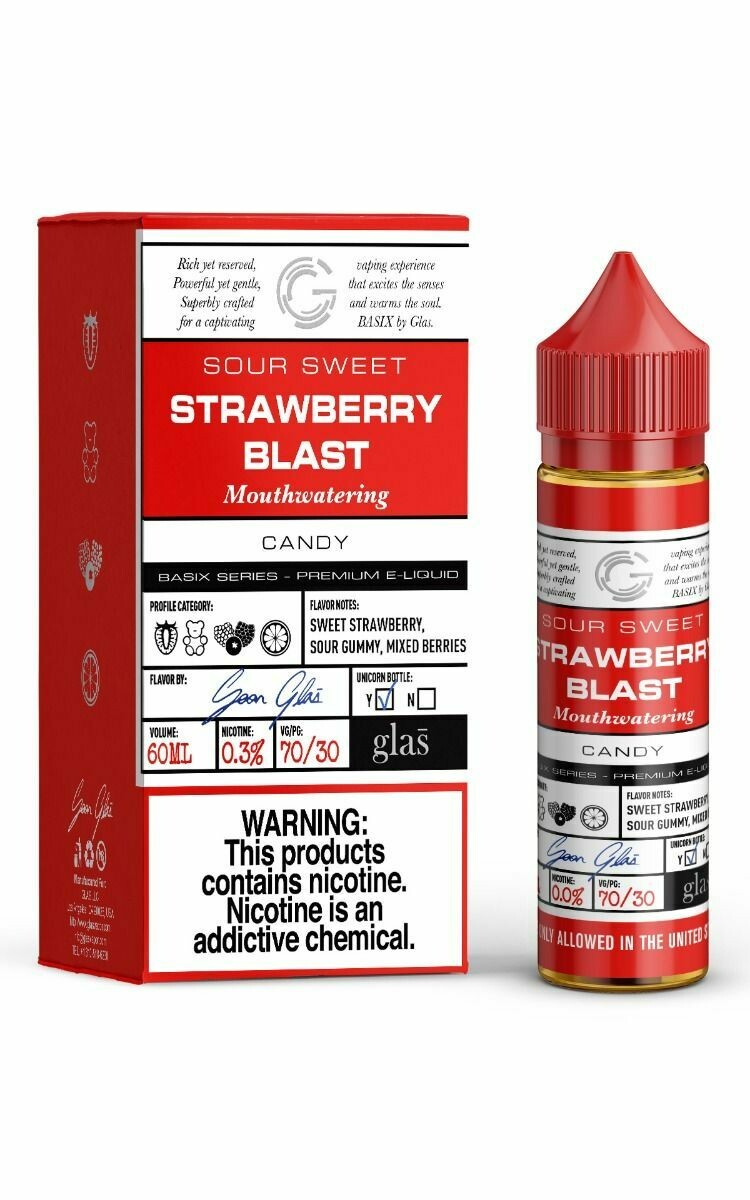 Glas Basix 60ML Strawberry Blast