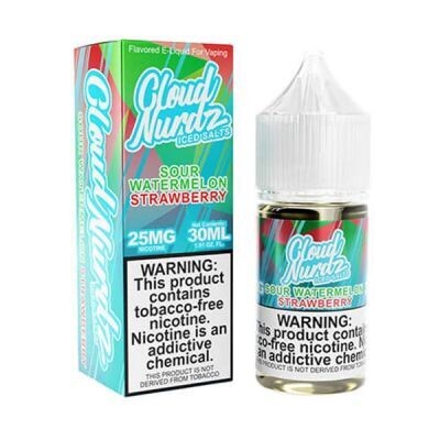 Cloud Nurdz Salt 30mL Sour Watermelon Strawberry Iced