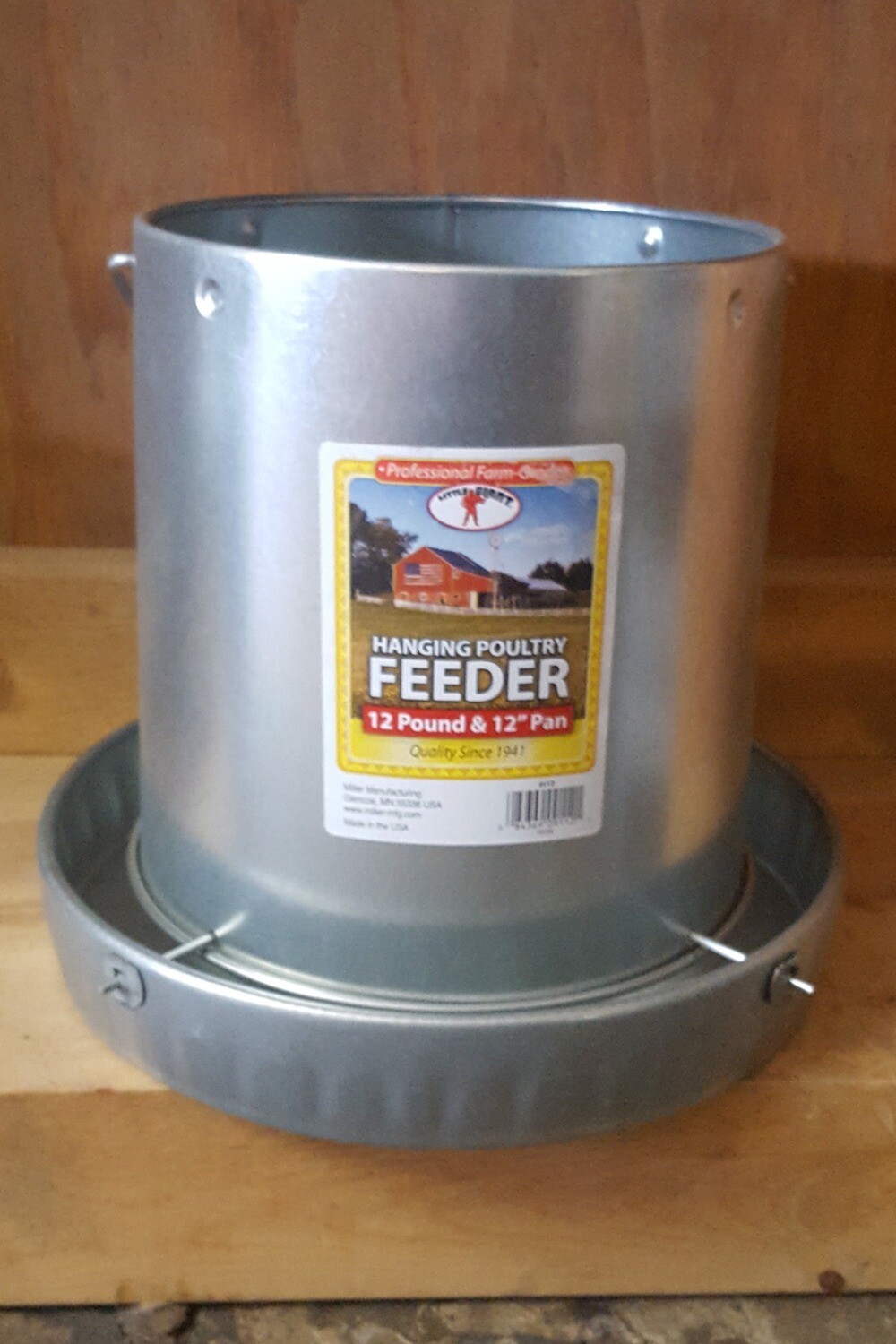 12 lb. Hanging Galvanized Poultry Feeder 12 lb. Hanging Galvanized Poultry Feeder