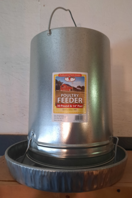30 lb. Hanging Galvanized Poultry Feeder