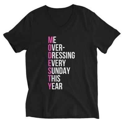 Modesty Unisex Short Sleeve V-Neck T-Shirt Modesty Unisex Short Sleeve V-Neck T-Shirt