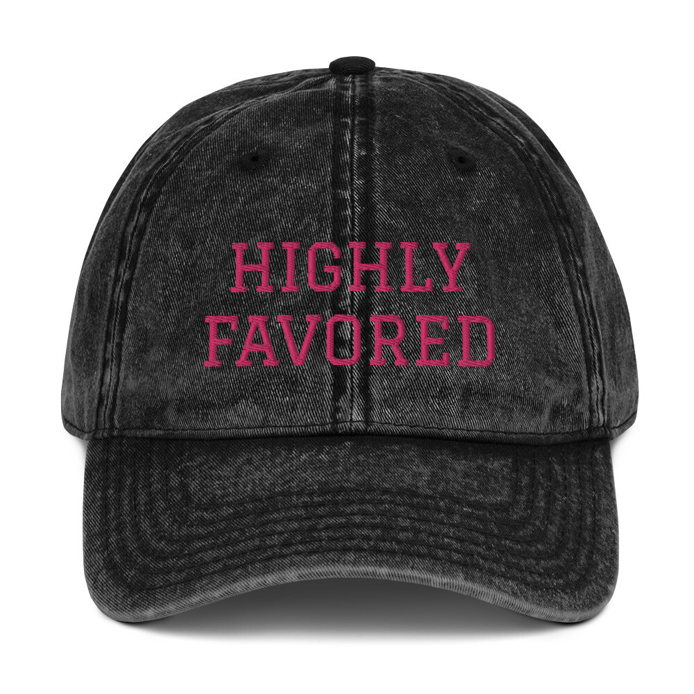 Highly Favored Vintage Cotton Twill Cap