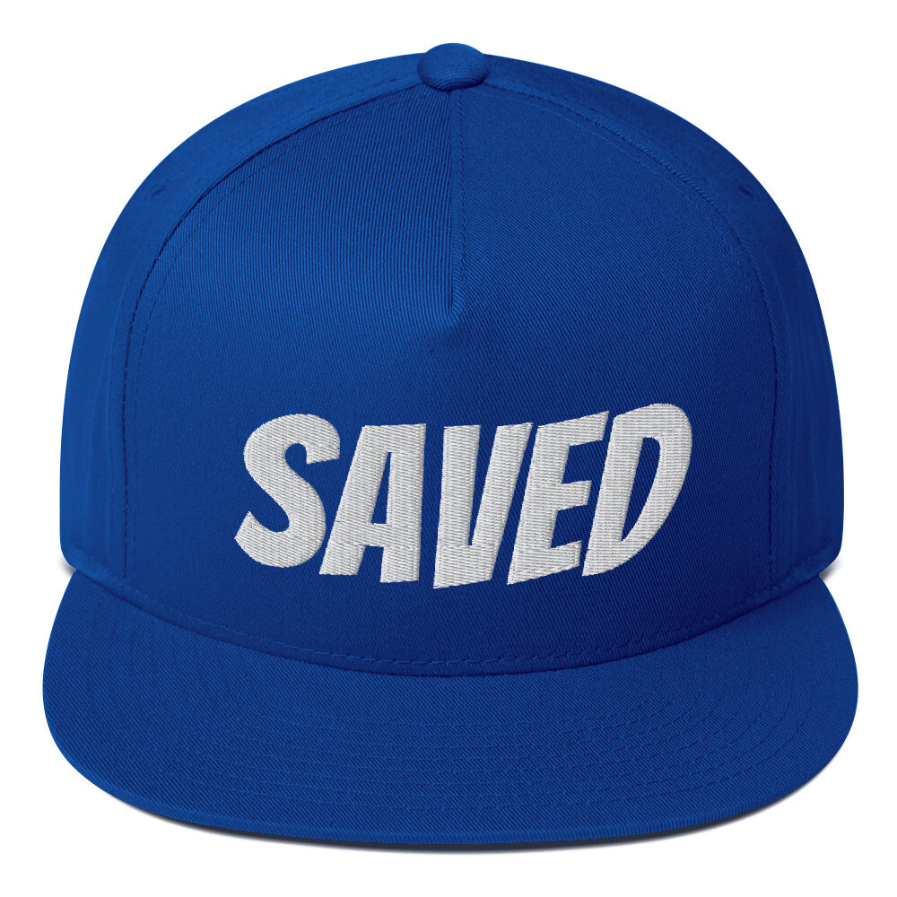 Saved Solid Flat Bill Cap
