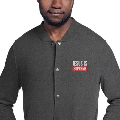 Jesus Is Supreme Embroidered Champion Bomber Jacket