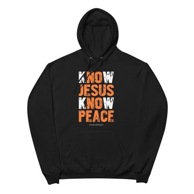 Know Jesus Know Peace Unisex fleece hoodie