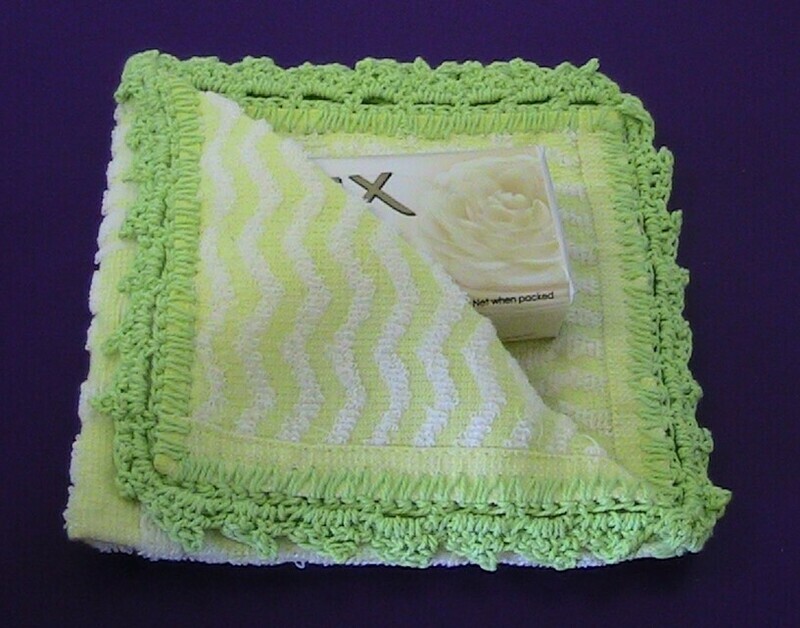 Lime green & yellow washer and soap set
