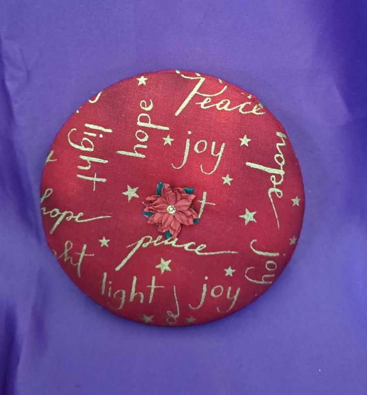 Playing card holder - Christmas theme - Red