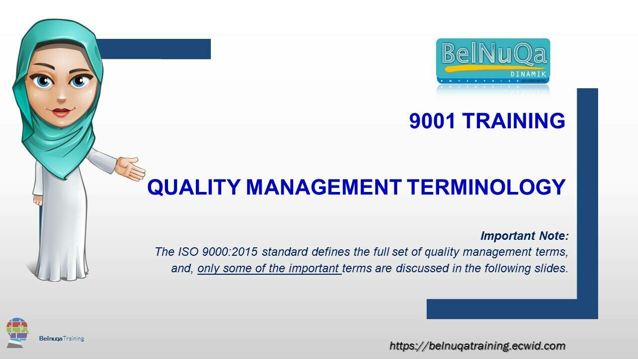 Terminology ISO 9001 etutor