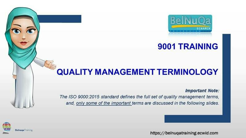 Terminology ISO 9001 etutor
