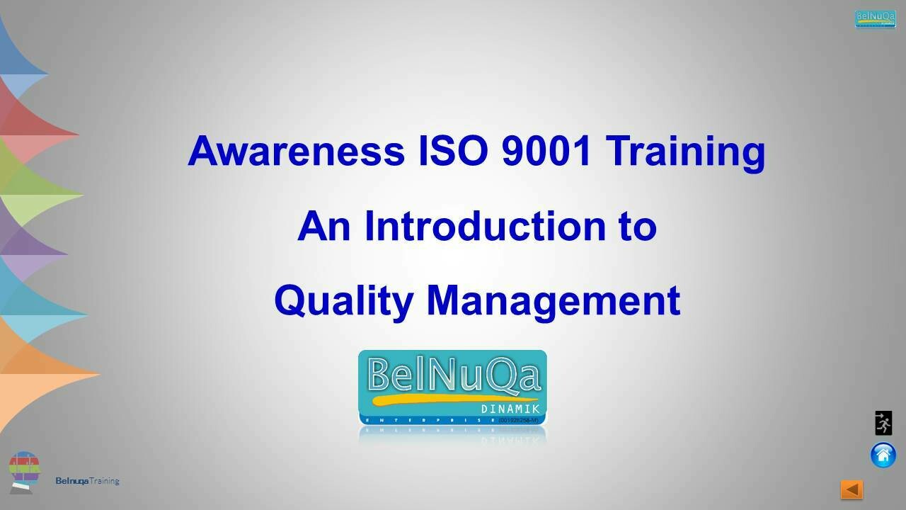 Awareness ISO 9001:2015 e-tutor