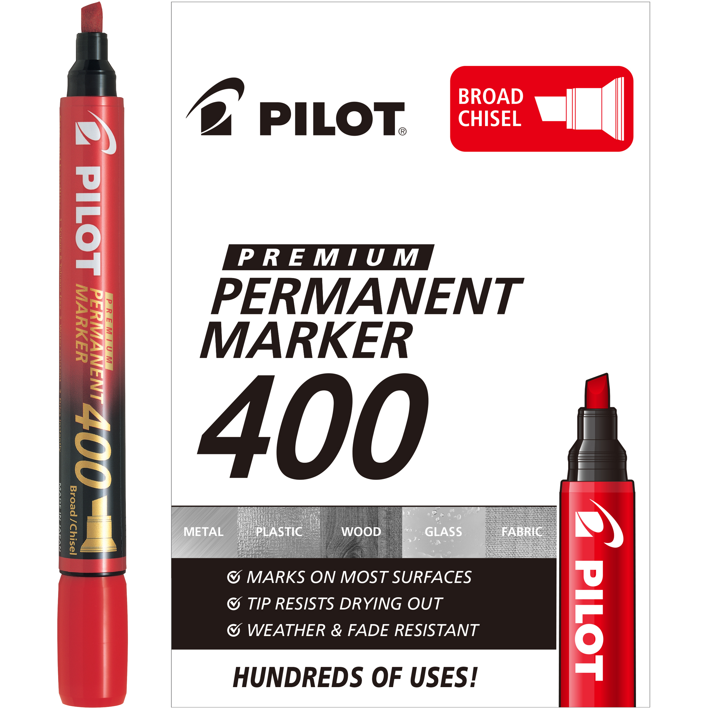 Markers Red/Chisel (PIL 44115)