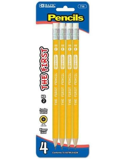 Pencil #2 Bazic/JBO 4Pk (IN-6) (716)