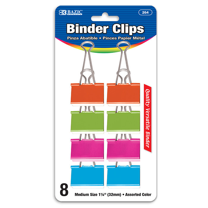 Binder Clips Bazic/8Pk (IN-6) (264)