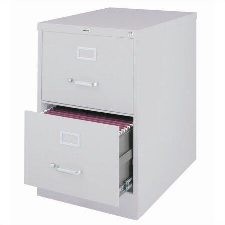 Vertical File Cabinet, 2-Drawer, LEGAL, Gray