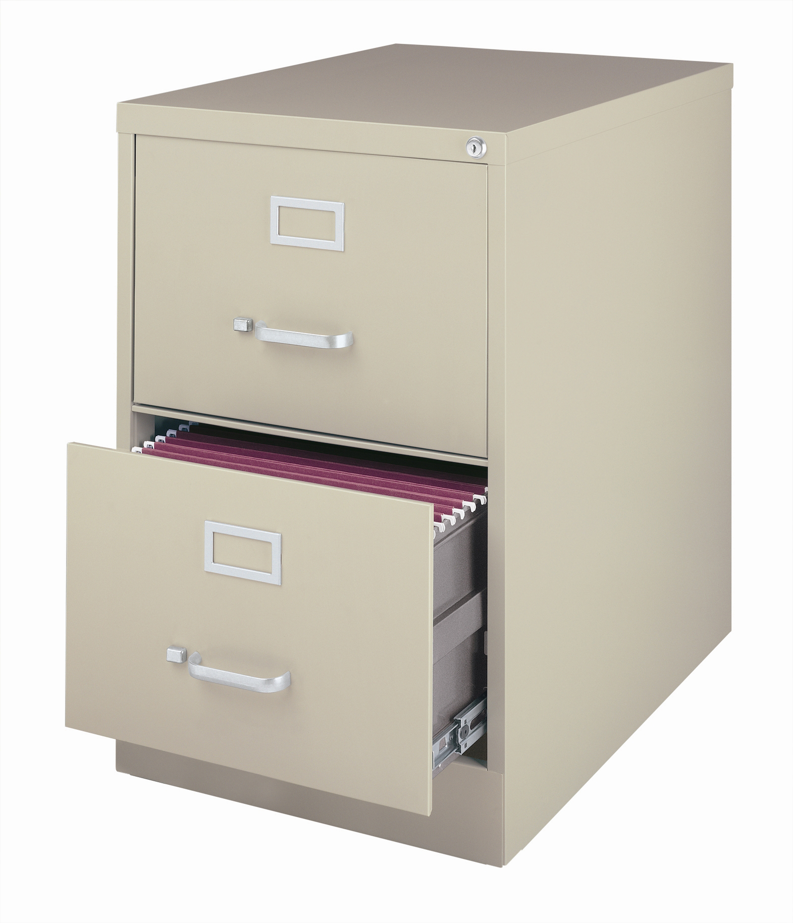 Vertical File Cabinet, 2-Drawer, LEGAL, Putty