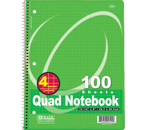 Notebook Quad-Ruled 4-1