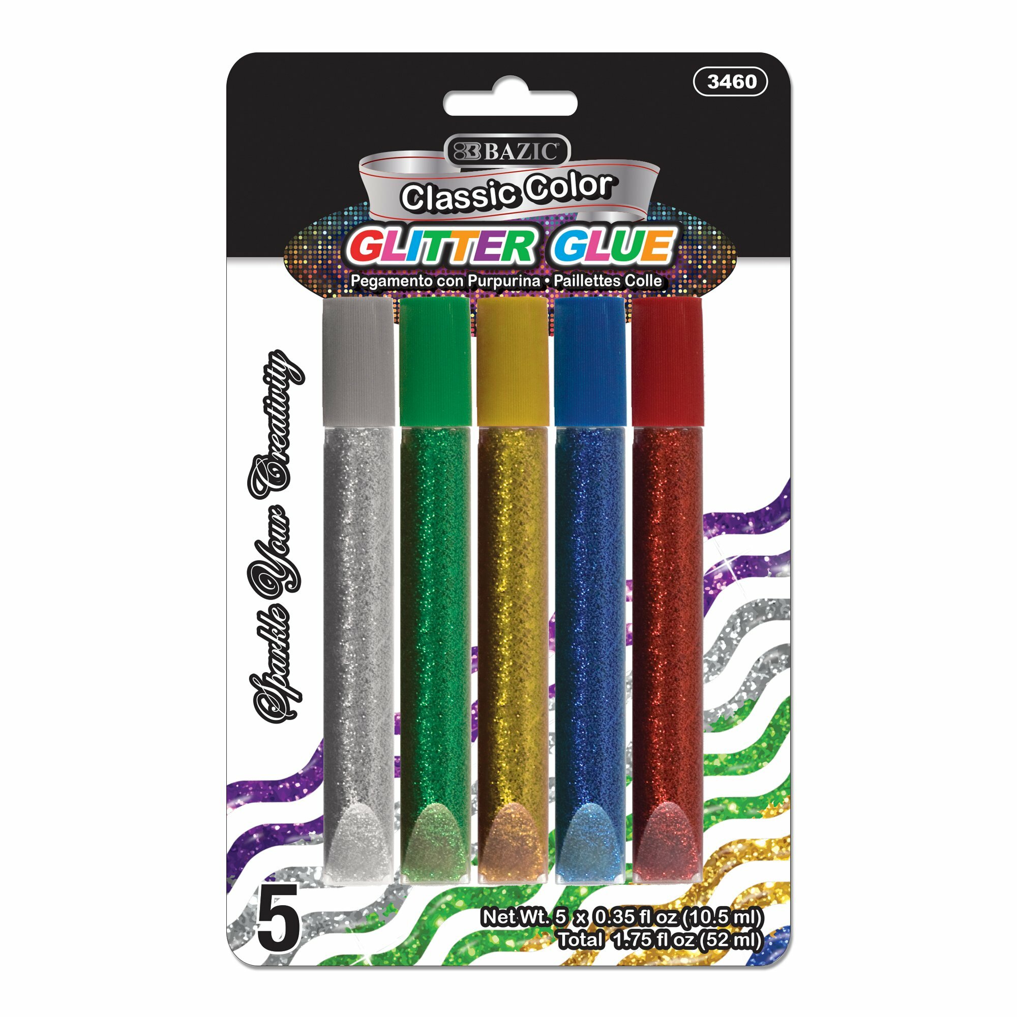 Glue Pen/Glitter 5 Pk  (BAZ 3460)