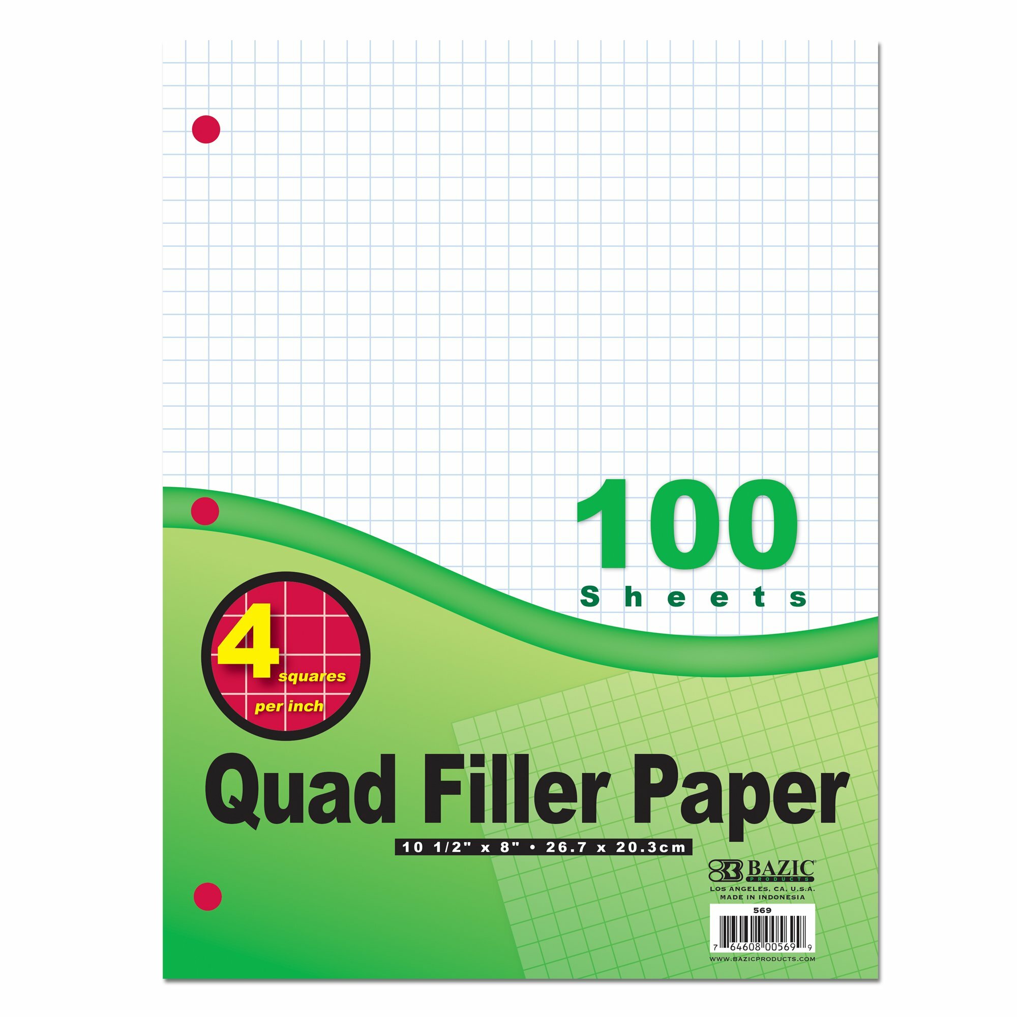 Filler Paper/Quad-Ruled (IN-6) (569)