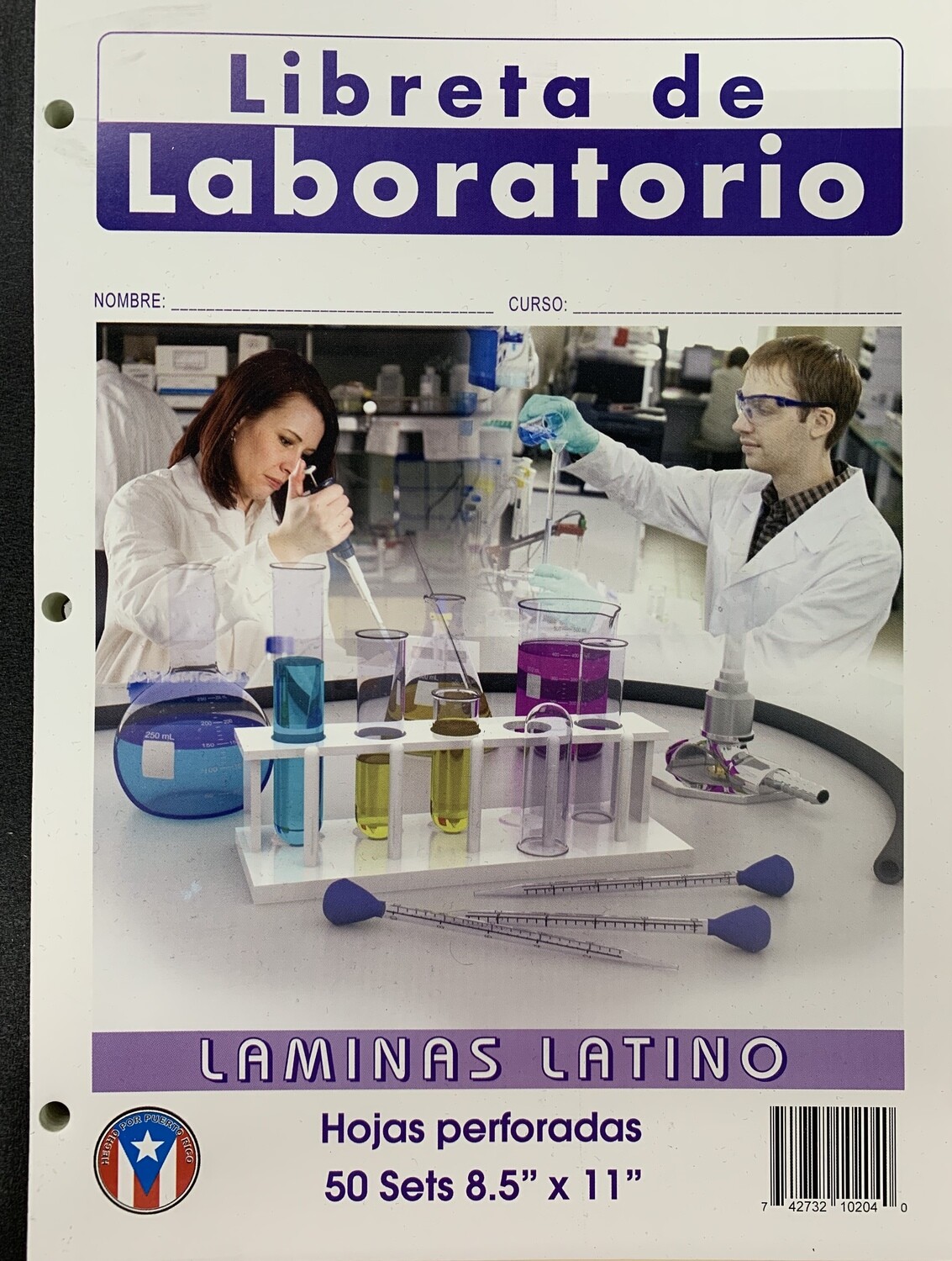 Laboratory Notebook w/Carbon 11 x 81/2"