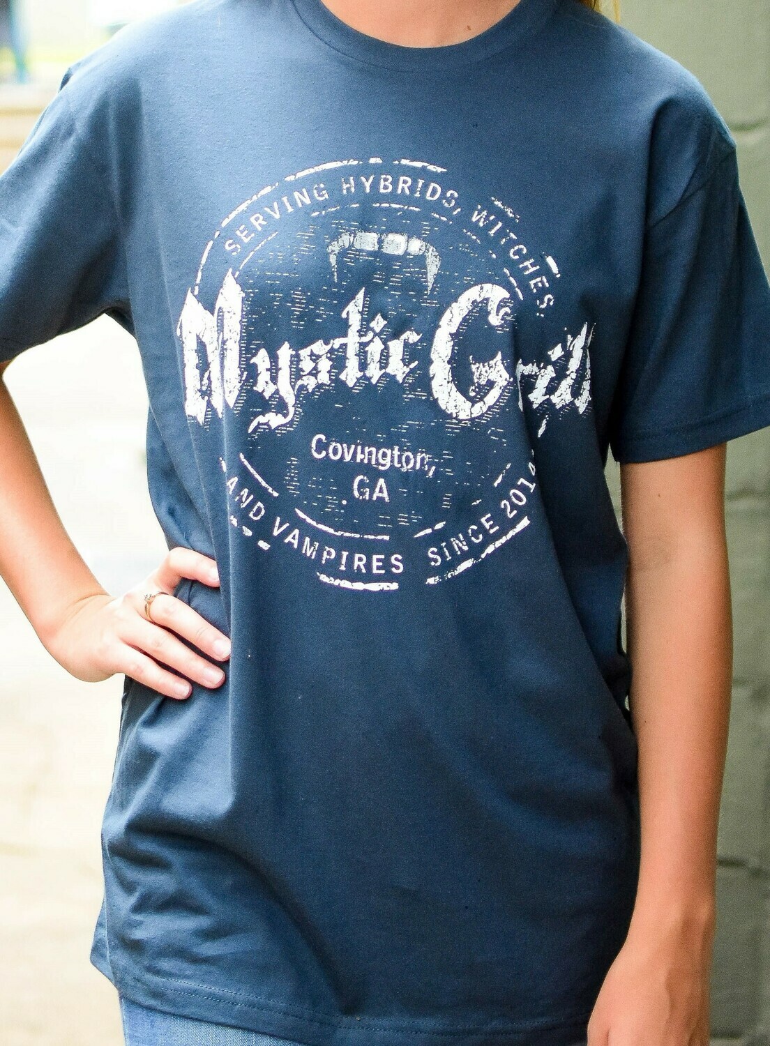 Blue Mystic Grill Stamp Short Sleeve Front