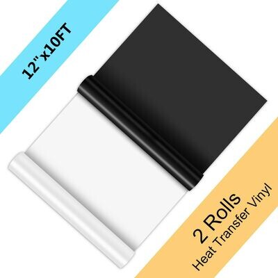 Black &amp; White T-Shirt Vinyl (12&quot;x 10 - 20 ft)