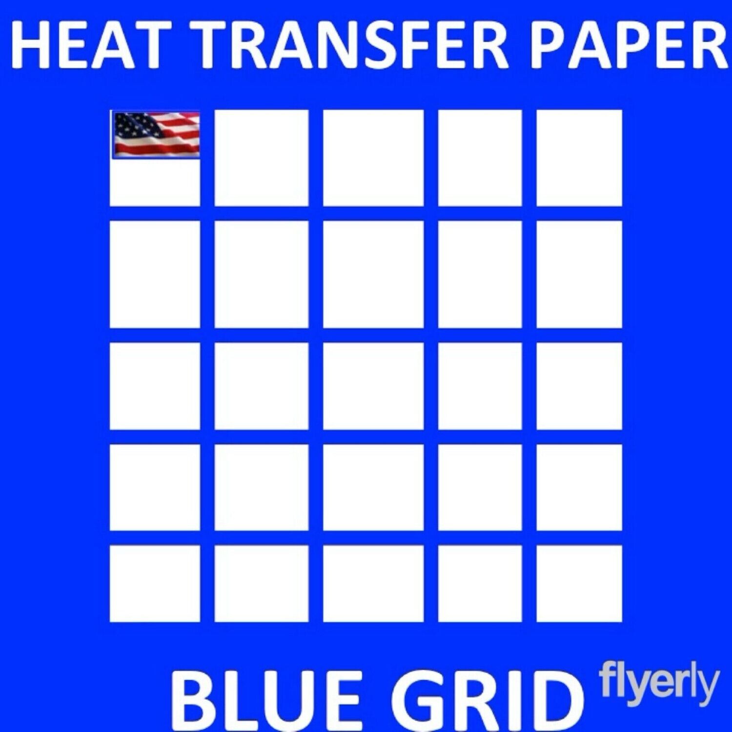 Blue (Dark) &amp; RED (Light) GRID Inkjet Heat Transfer Paper T-shirt 8.5”x11” 5 sheets