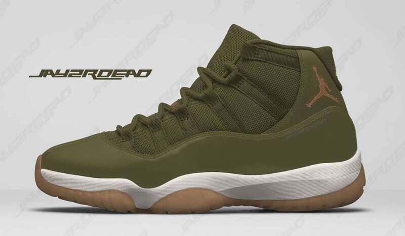 Jordan Retro 11  Olive Green